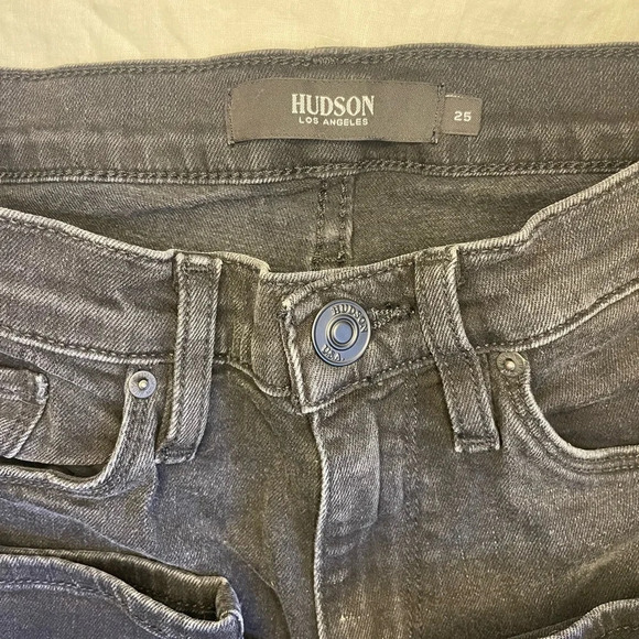 84%OFF❣️ HUDSON Barbara Super Skinny Black Jeans, 25 - Picture 9 of 13